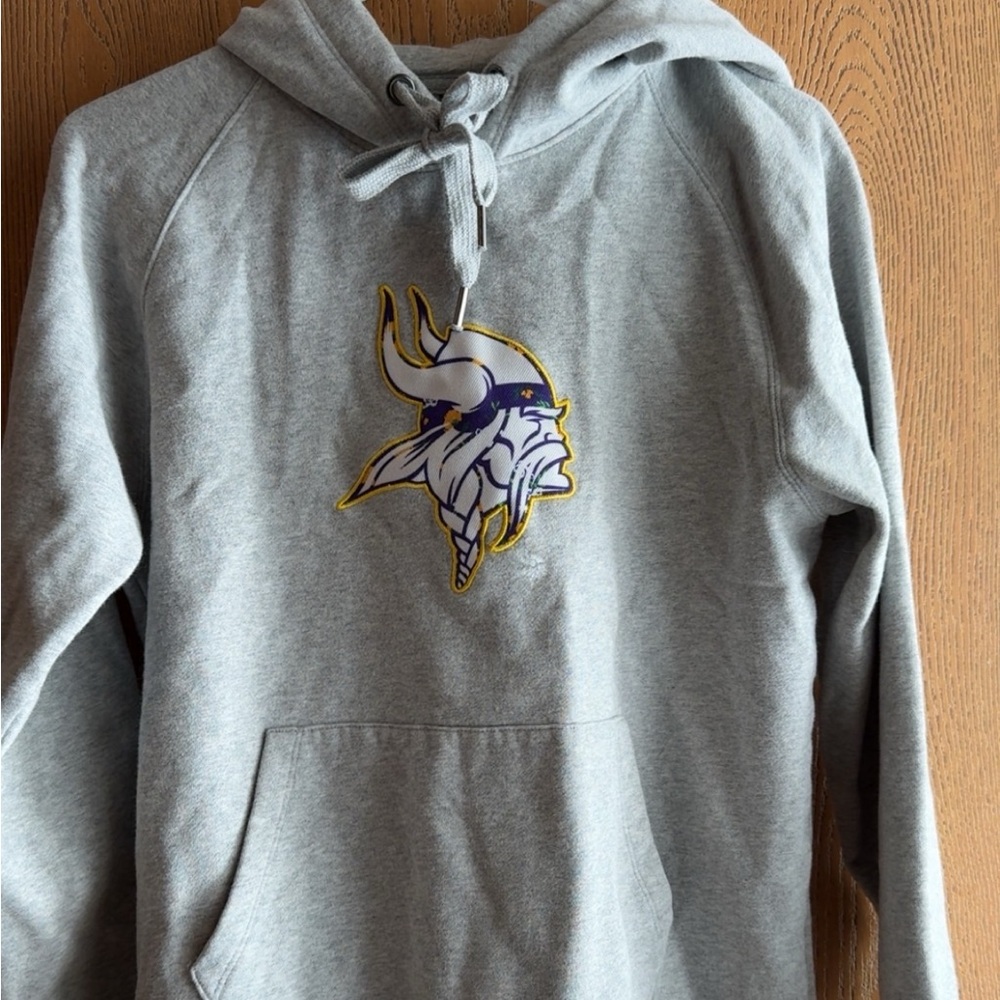 Gray Hoodie with Viking Logo
